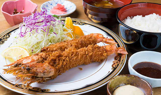 海老フライ定食